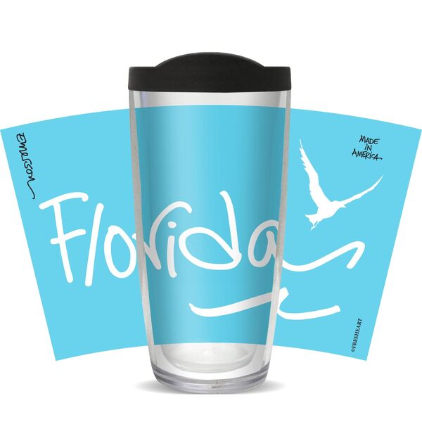 16oz Tumbler - Florida - Emerson w/ Clear Lid 02-10857