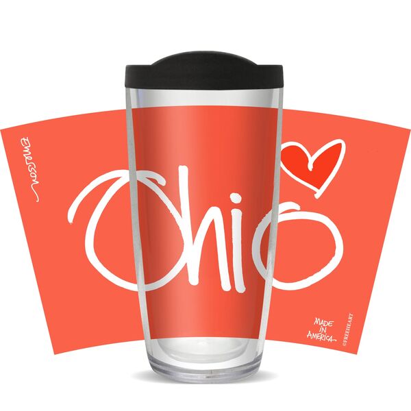 18oz Handle Mug - Ohio - Emerson w/ Black Lid 06-10872