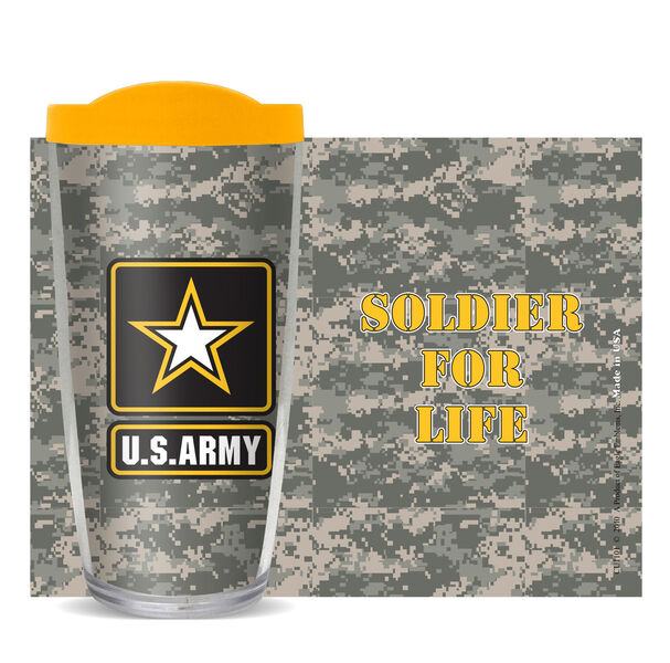 18oz Handle Mug - US Army - Camo w/ Black Lid 06-10895