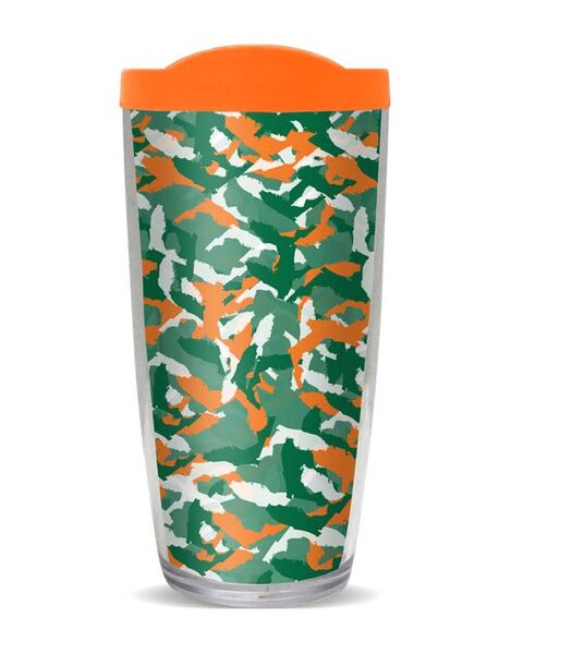 16oz Tumbler - The Miami w/ Orange Lid 02-10907