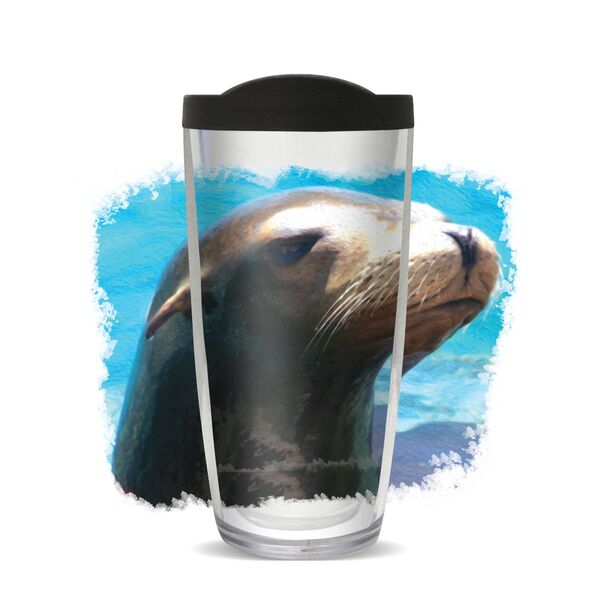 22oz Tumbler - Sea Lion w/ Black Lid 08-10920