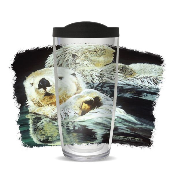 28oz Mega Tumbler - Sea Otter w/ Black Lid H2-10921