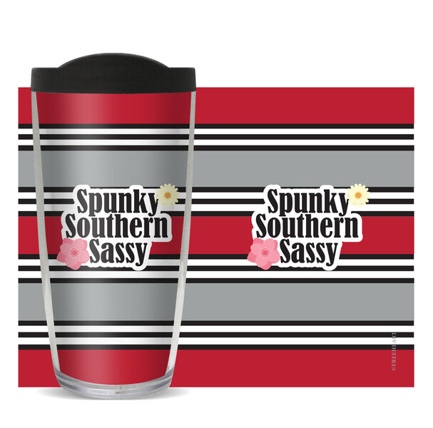 28oz Sport Tumbler - Spunky, Southern, Sassy w/ Gray Lid ST-10953