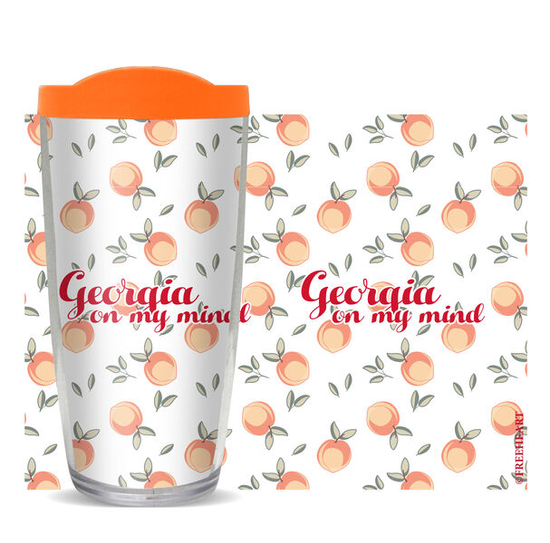 16oz Short Tumbler - Georgia on My Mind without lid 01-10954