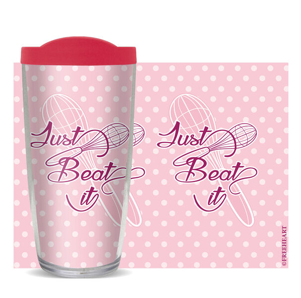 28oz Mega Tumbler - Just Beat It w/ Pink Lid H2-10972