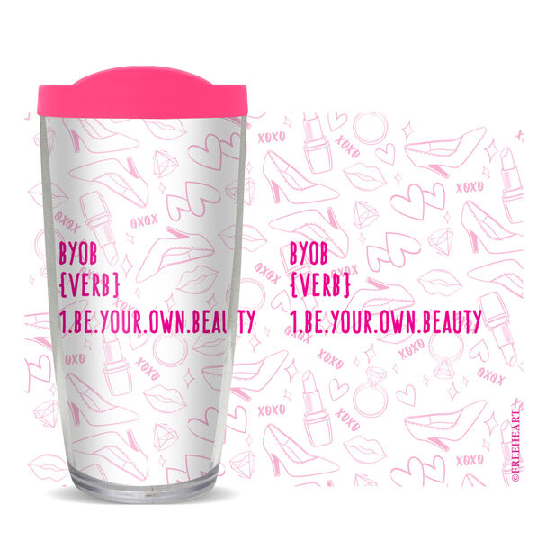 28oz Sport Tumbler - BYOB - Be Your Own Beauty w/ Gray Lid ST-10987