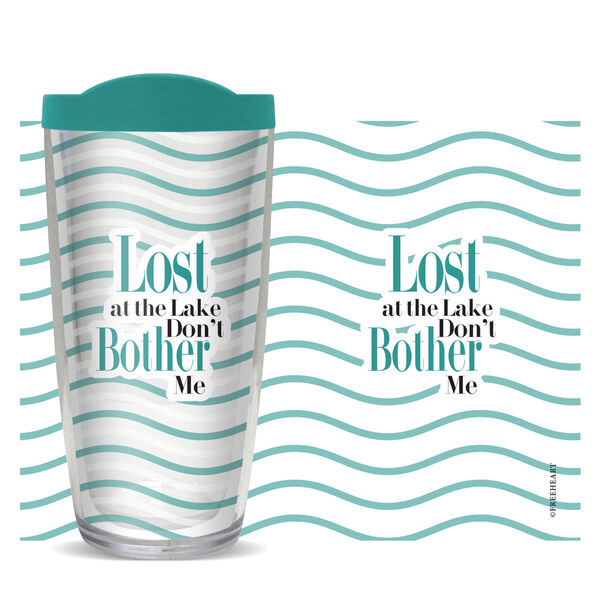 22oz Tumbler - Lost at the Lake Don't Bother Me w/ Teal Lid 08-11020