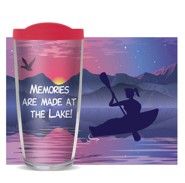 24oz Flareside Tumbler - Memories Are Made at the Lake w/ Black Lid 24F-11021