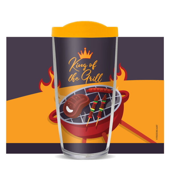 28oz Sport Tumbler - King of the Grill w/ Gray Lid ST-11060