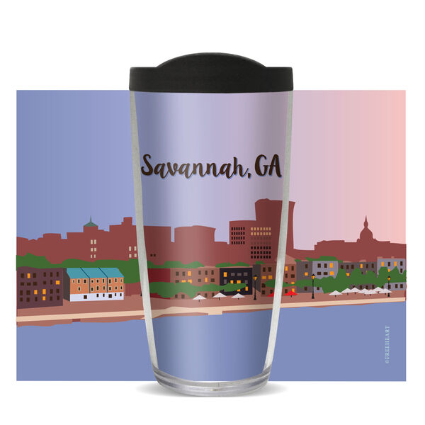 16oz Tumbler - Savannah w/ Black Lid 02-11068