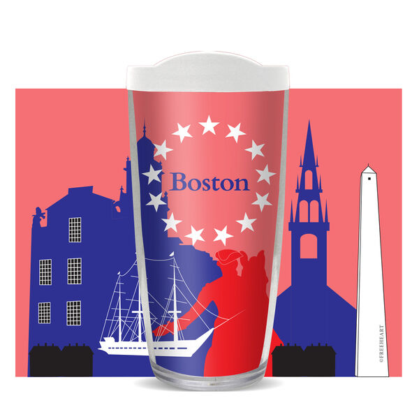 24oz Flareside Tumbler - Boston w/ Black Lid 24F-11070