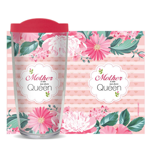 28oz Mega Tumbler - Mother Queen w/ Pink Lid H2-11084