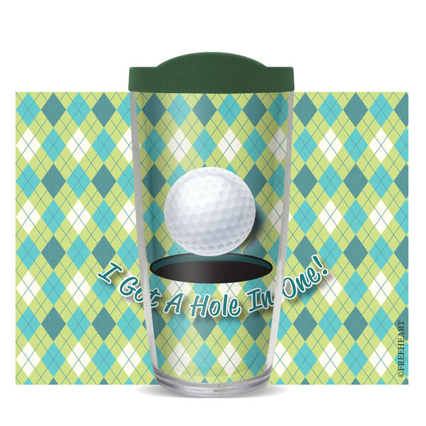 28oz Mega Tumbler - I Got a Hole in One w/ Emerald Green Lid H2-11104