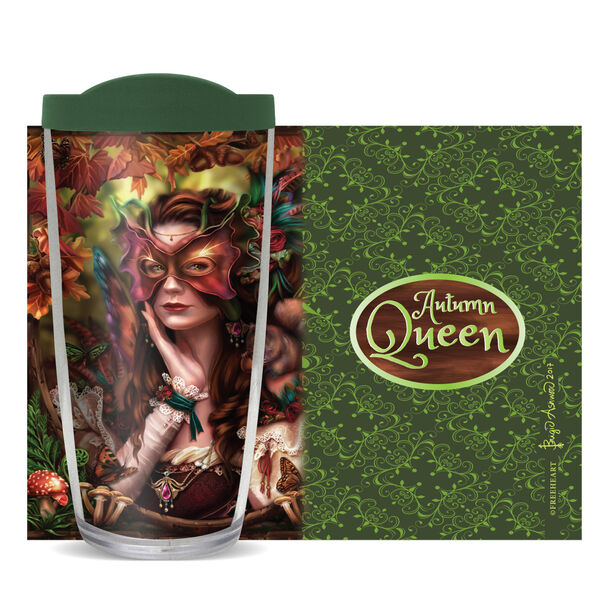 28oz Mega Tumbler - Autumn Queen w/ Emerald Green Lid H2-11117