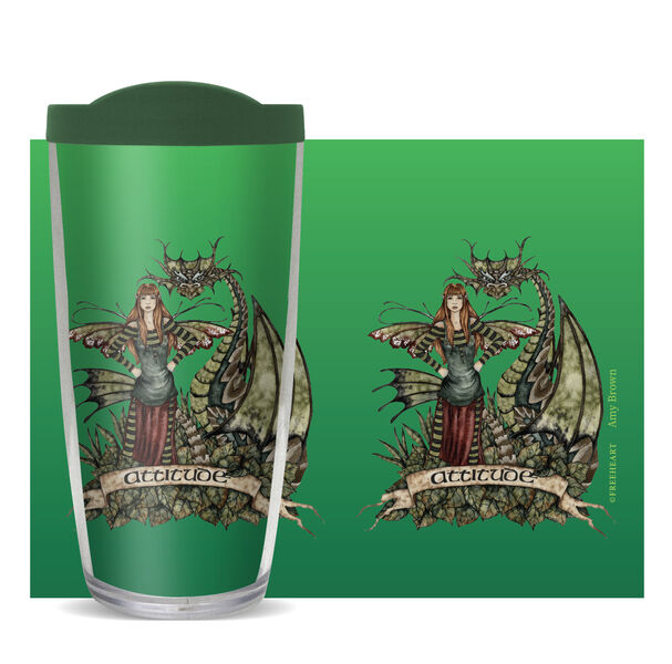 28oz Mega Tumbler - Attitude w/ Emerald Green Lid H2-11121