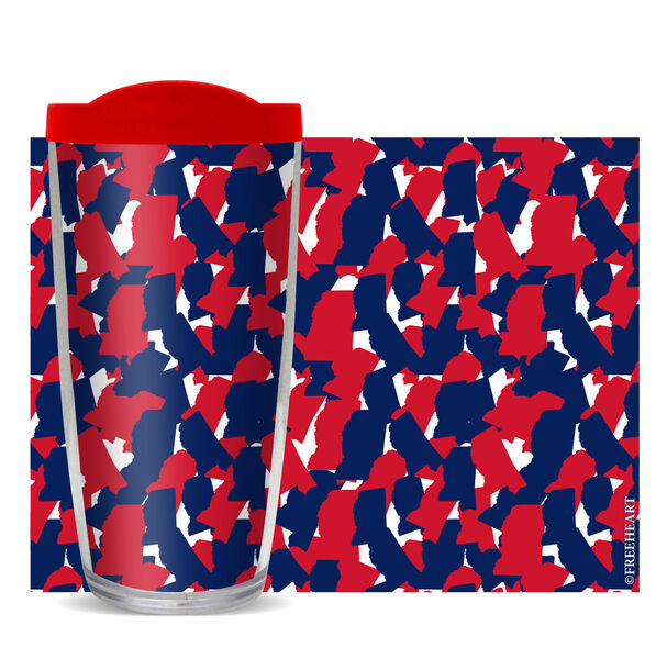 16oz Tumbler - The Oxford w/ Red Lid 02-11123