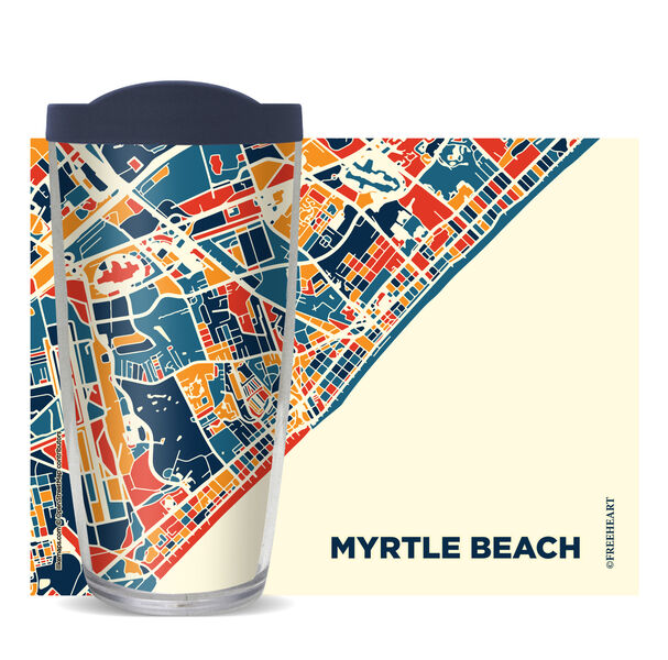 16oz Short Tumbler - Myrtle Beach, SC without lid 01-11149