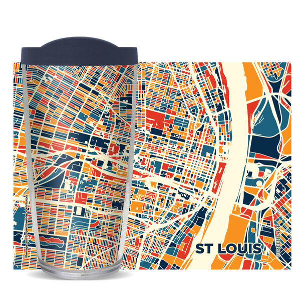 22oz Tumbler - St Louis, MO w/ Navy Lid 08-11153