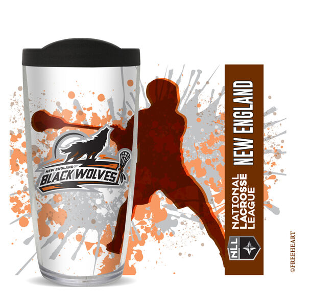 28oz Mega Tumbler - New England Blackwolves w/ Orange Lid H2-11178