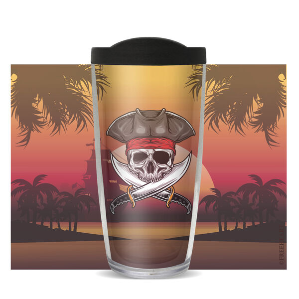 22oz Tumbler - Black Sails in the Sunset w/ Black Lid 08-11210