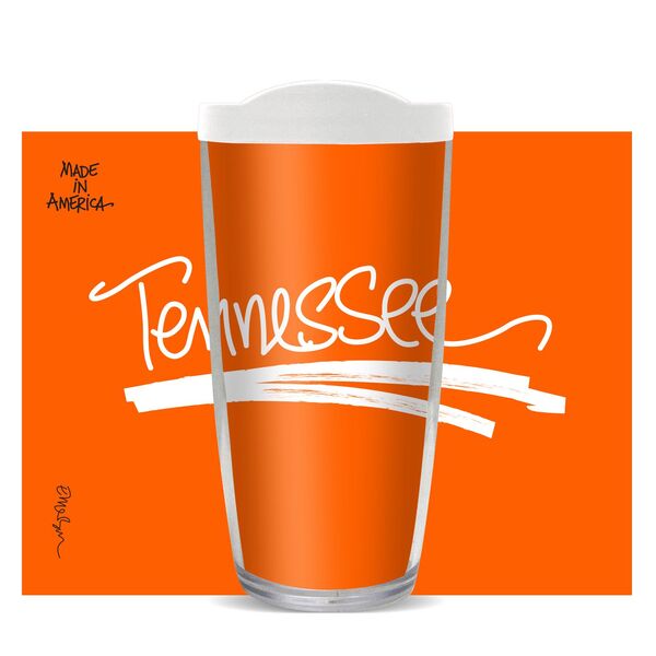 28oz Sport Tumbler - Tennessee Script w/ Gray Lid ST-11249