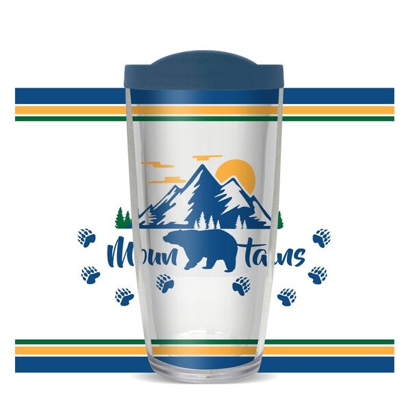 16oz Tumbler - Bear Blue Mountains w/ Blue Lid 02-11258