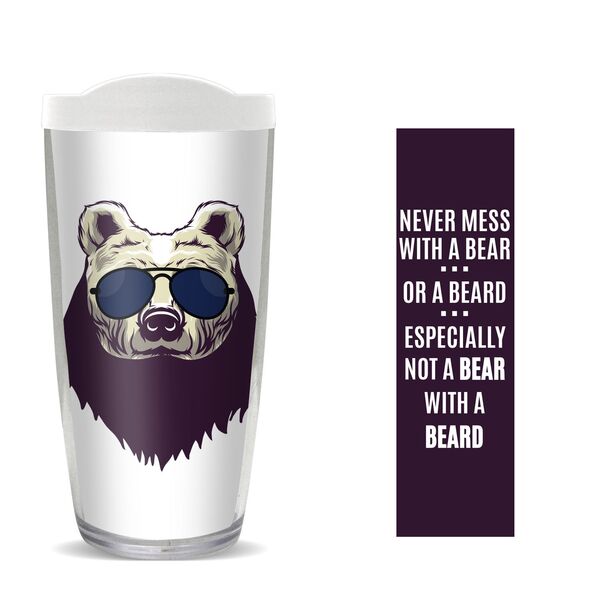 22oz Tumbler - Never Mess with a Bear w/ Clear Lid 08-11263