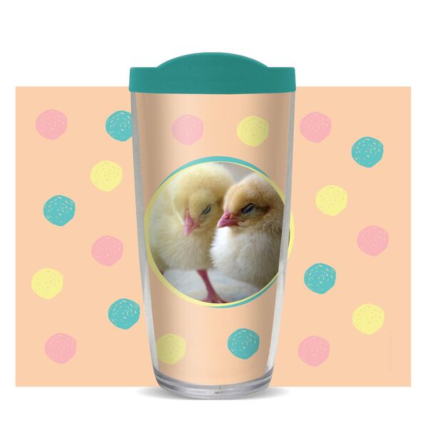 22oz Tumbler - Little Chicks Cup w/ Teal Lid 08-11304