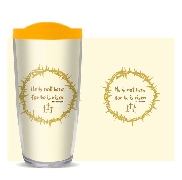 24oz Flareside Tumbler - He Is Not Here - Risen w/ Black Lid 24F-11310