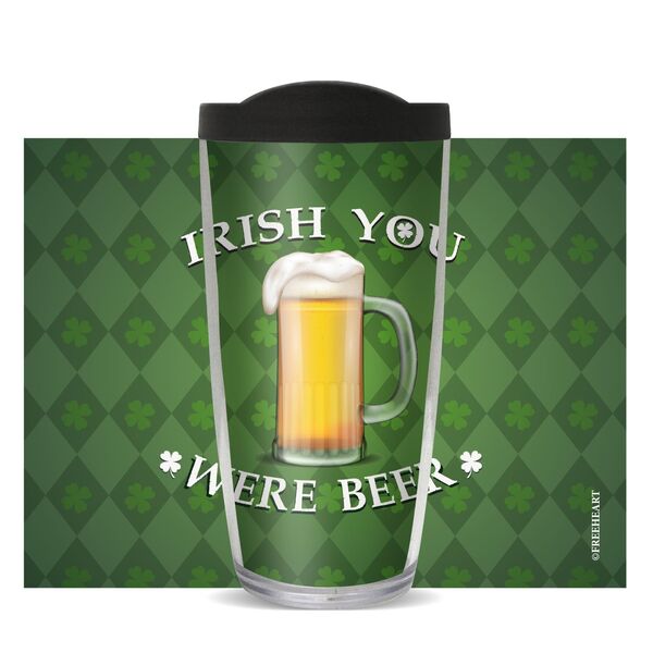 28oz Sport Tumbler - Irish You Were Beer w/ Gray Lid ST-11314