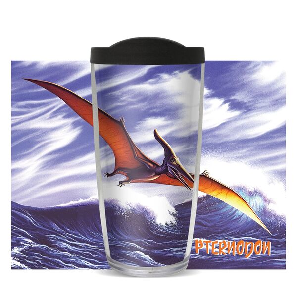 24oz Flareside Tumbler - Pteranodon Ocean Waves w/ Black Lid 24F-11319