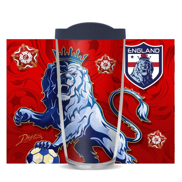 28oz Mega Tumbler - England Red w/ Navy Lid H2-11329