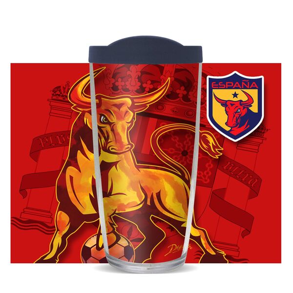 22oz Tumbler - Spain Red w/ Navy Lid 08-11343