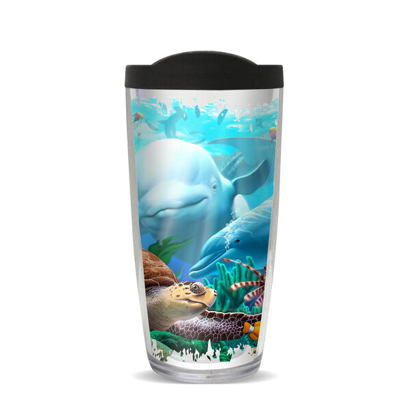 28oz Mega Tumbler - Sea Villians2 w/ Black Lid H2-11357