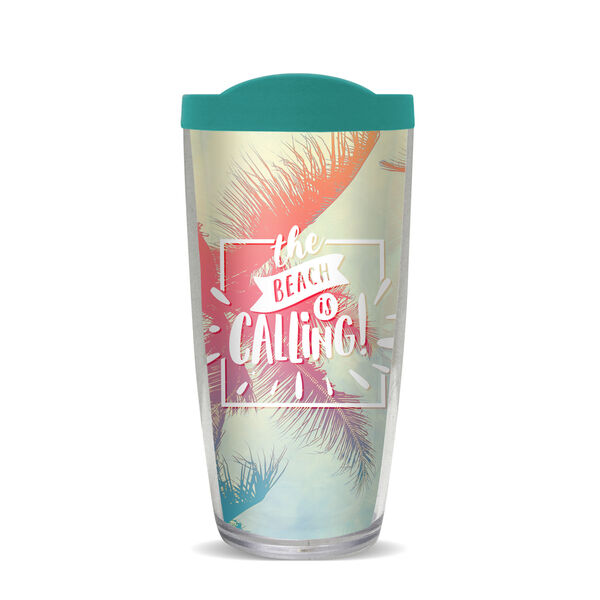 24oz Flareside Tumbler - The Beach Is Calling Palms w/ Black Lid 24F-11493