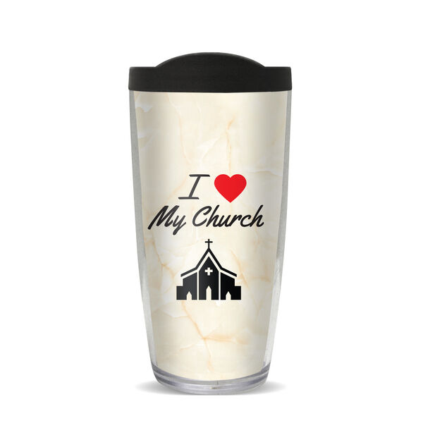 24oz Flareside Tumbler - I Love My Church w/ Black Lid 24F-11506