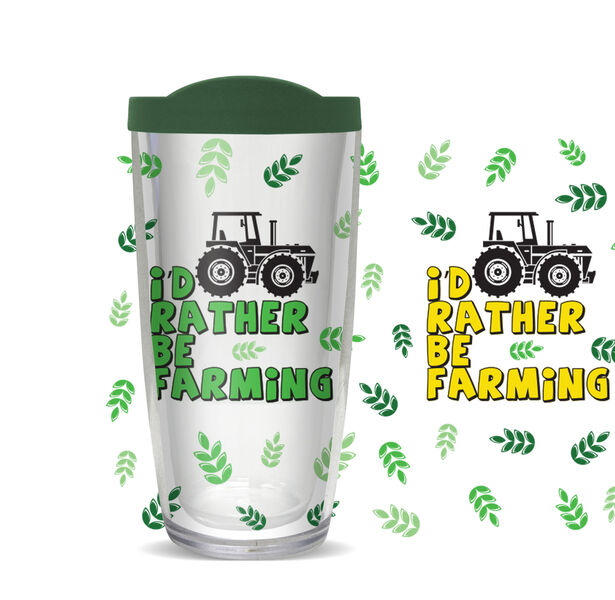 24oz Flareside Tumbler - I'd Rather Be Farming w/ Black Lid 24F-11513