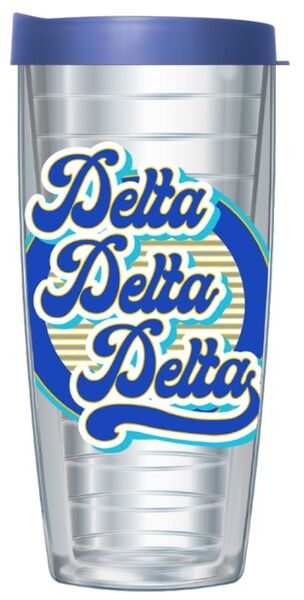 24oz Flareside Tumbler - Delta Delta Delta w/ Blue Lid 24F-11550