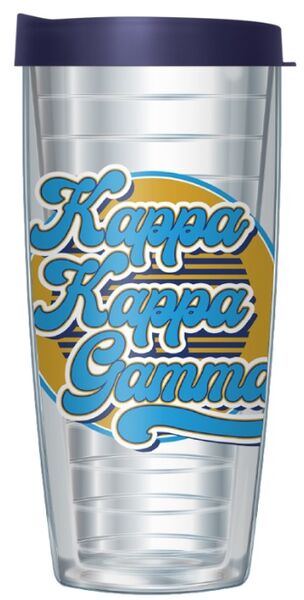 24oz Flareside Tumbler - Kappa Kappa Gamma w/ Blue Lid 24F-11558