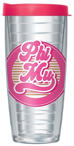 28oz Sport Tumbler - Phi Mu w/ Gray Lid ST-11559