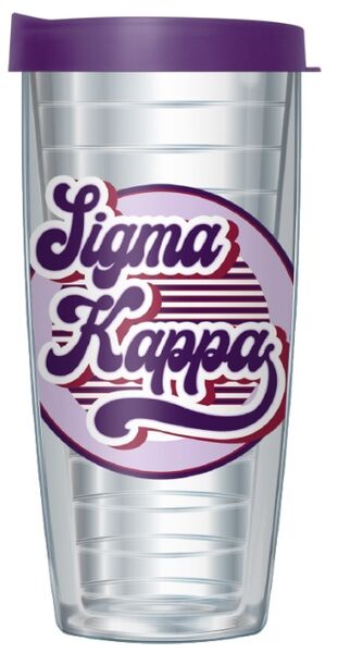 16oz Short Tumbler - Sigma Kappa without lid 01-11563