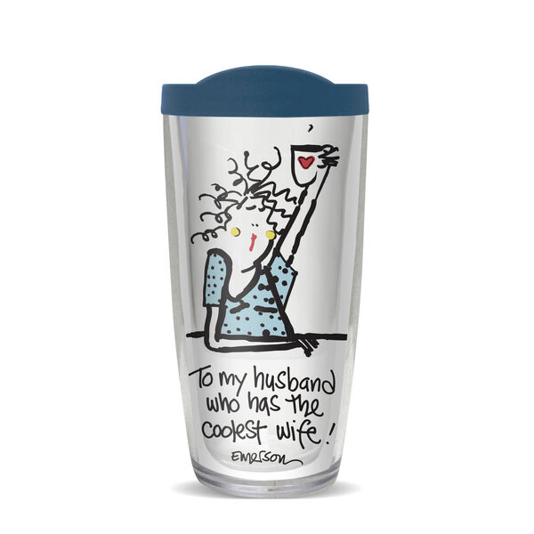 18oz Handle Mug - Coolest Wife w/ Blue Lid 06-11569