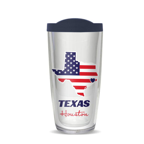 28oz Sport Tumbler - Houston, Texas w/ Gray Lid ST-11572