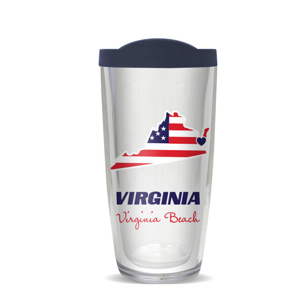 28oz Sport Tumbler - Virginia Beach, Virginia w/ Gray Lid ST-11579