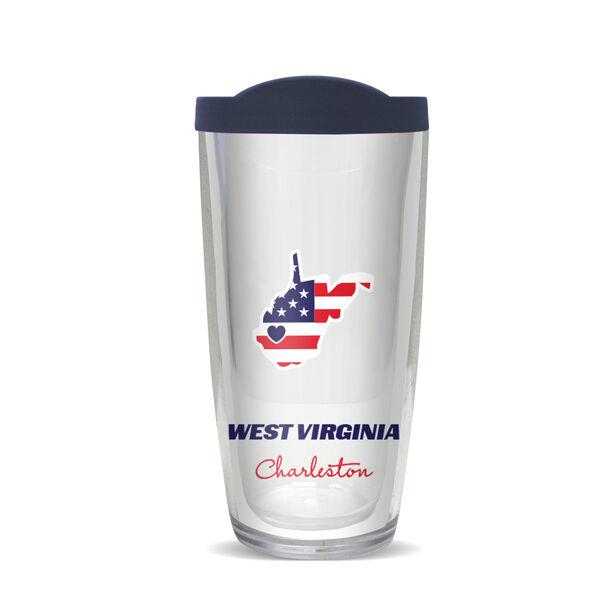 16oz Short Tumbler - Charleston, West Virginia without lid 01-11580