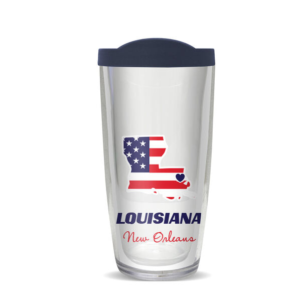 16oz Tumbler - New Orleans, Louisiana w/ Navy Lid 02-11584