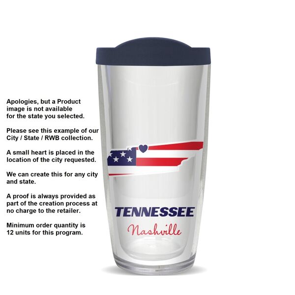 22oz Tumbler - Indianapolis, Indiana w/ Navy Lid 08-11590