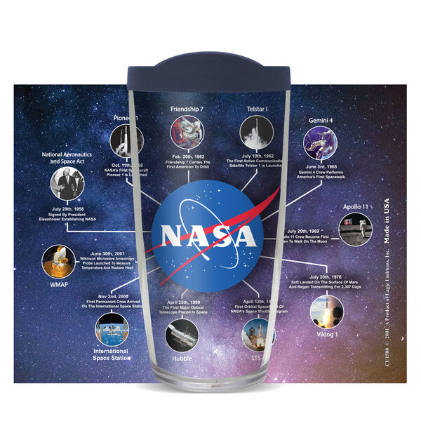 22oz Tumbler - NASA Space w/ Navy Lid 08-11621