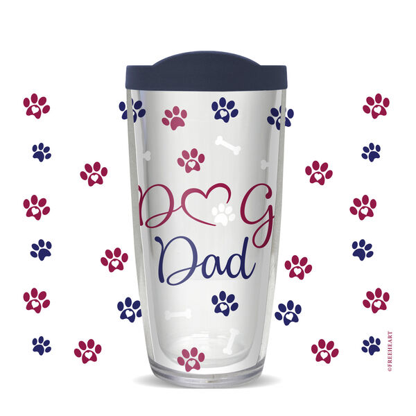 16oz Short Tumbler - Dog Dad without lid 01-11632