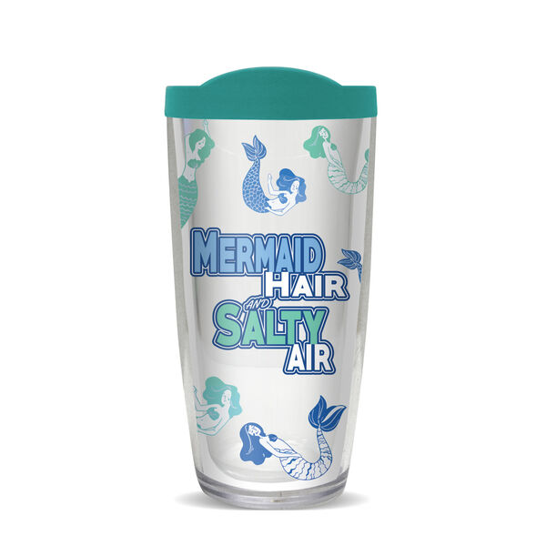 16oz Tumbler - Mermaid Hair and Salty Air w/ Teal Lid 02-11651